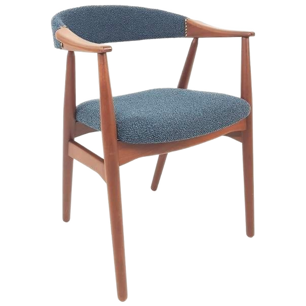 Deense Vintage Farstrup Stoel Blauw Model 213 Thomas Harlev image 1