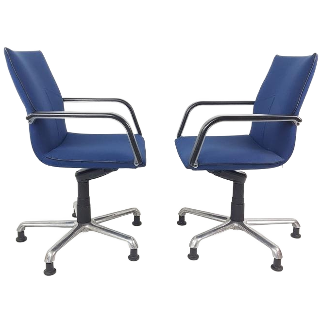 2 Artifort Bureaustoelen Blauw | Blauwe Bureaustoel Setprijs image 1