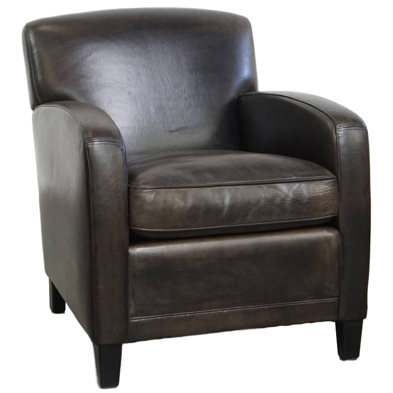 Stijlvolle En Tijdloze Zwart/ Grijze Schapenleren Design Fauteuil/ Armchair Met Comfortabele Zit image 1