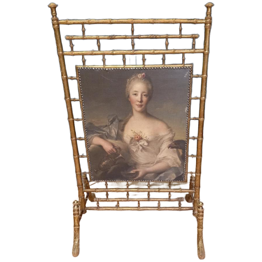 Schitterende Sleets Verguld Antiek Haardscherm image 1