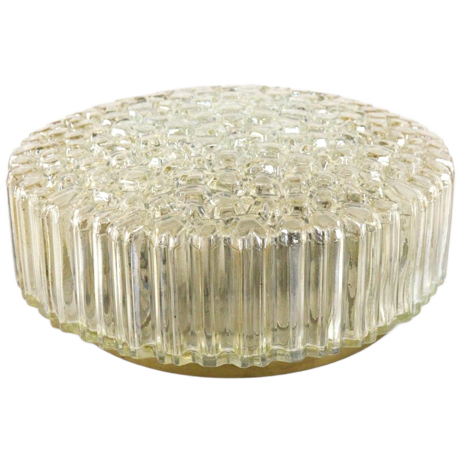 Glashütte Limburg Plafondlamp Plafonniere Amberkleurig Vintage image 1