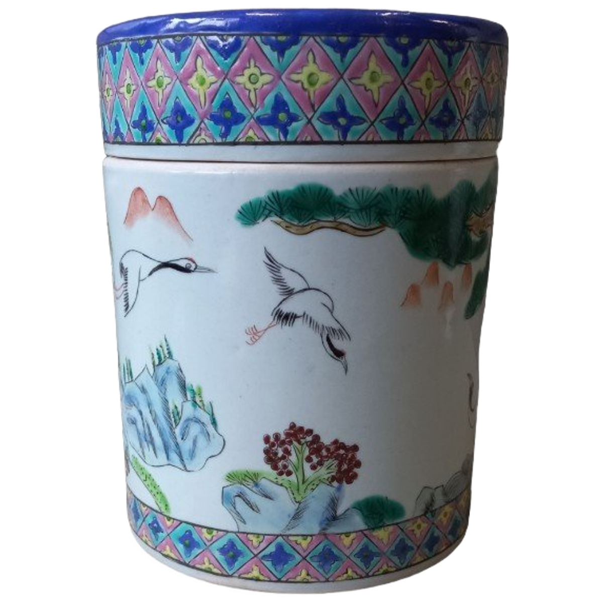 Chinese Theedoos Met Kraanvogels image 1