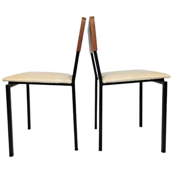 Vintage - Dutch Design - (2) Eetkamerstoelen - Martin Visser Stijl - 60's image 1