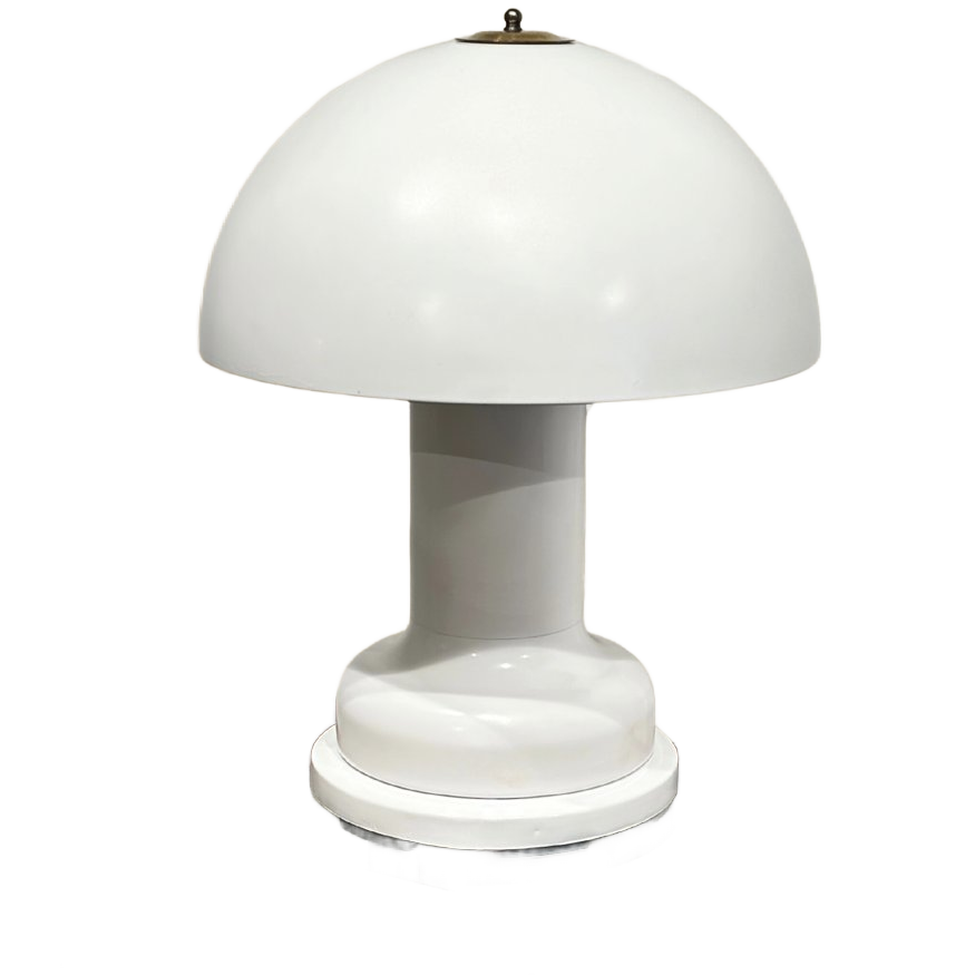 Italiaanse Vintage Witte Mushroom Lamp image 1