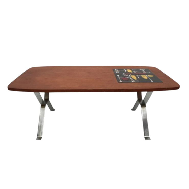 Vintage Salon Tafel Met Tegels image 1
