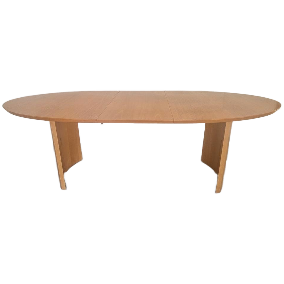 Vintage Massief Houten Ovale Uitschuifbare Eettafel Design image 1