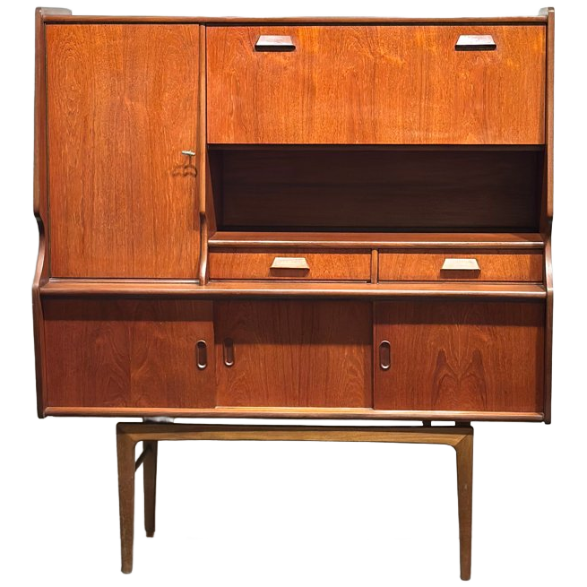Vintage Retro Teak Midcentury Highboard Wandkast image 1