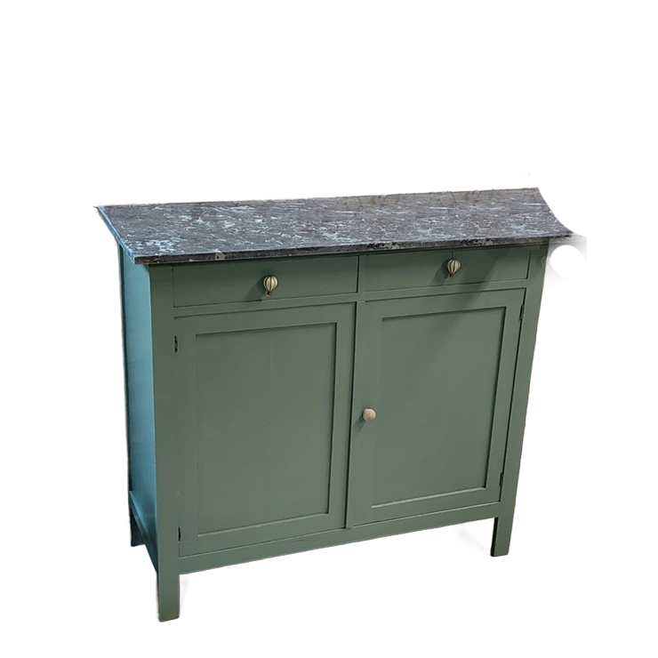 Vintage Groene Commode Met Marmeren Blad ‘eden’ image 1