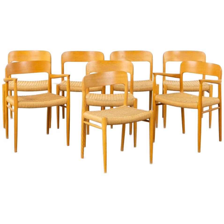Set Van 8 Stoelen Niels Moller Voor Mollers Mobelfabrik image 1
