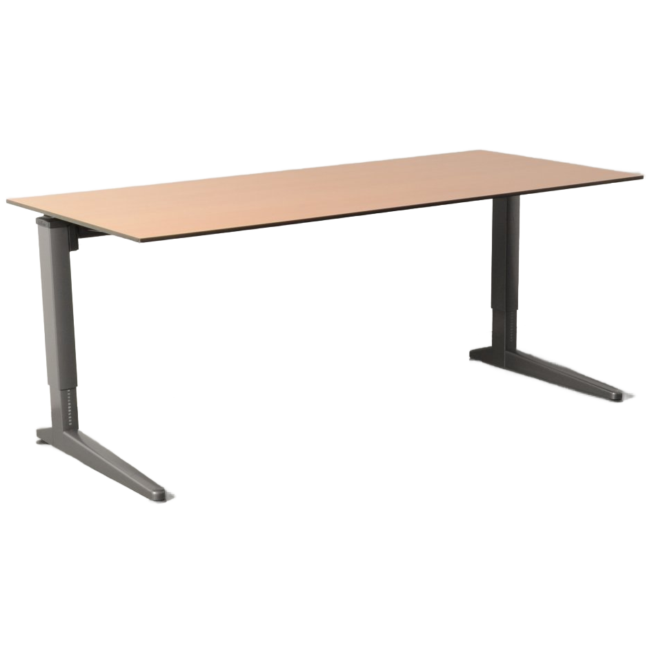 Ahrend Four Two Bureau, Beuken Blad, 180 X 80 Cm, Hoogte Instelbaar Onderstel image 1