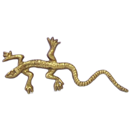 Gouden Bronzen Beeldje Salamander image 1