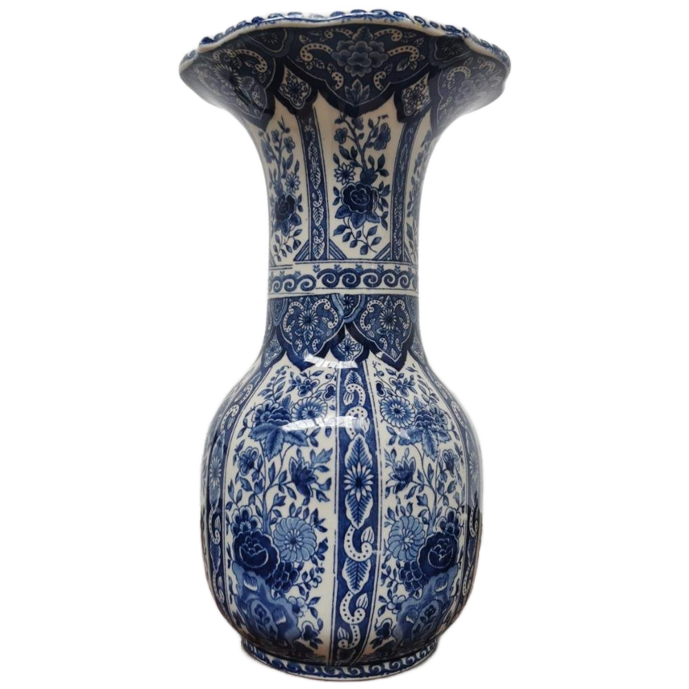 Vintage Delftsblauwe Vaas Tulpvaas Porselein image 1