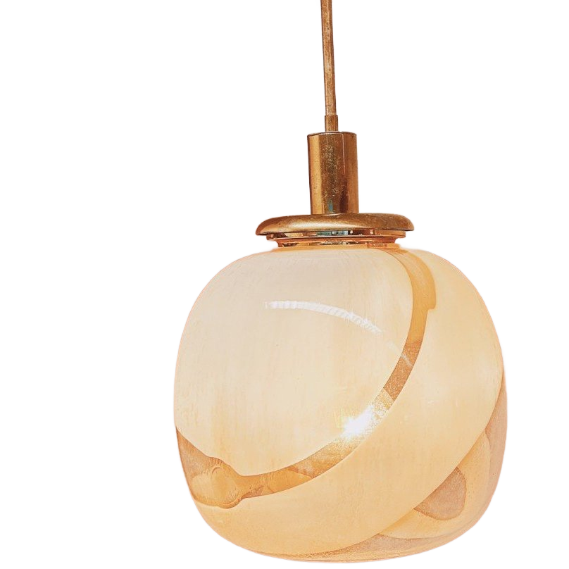 Italian Murano Glass Swirly Donut Hanging Light image 1