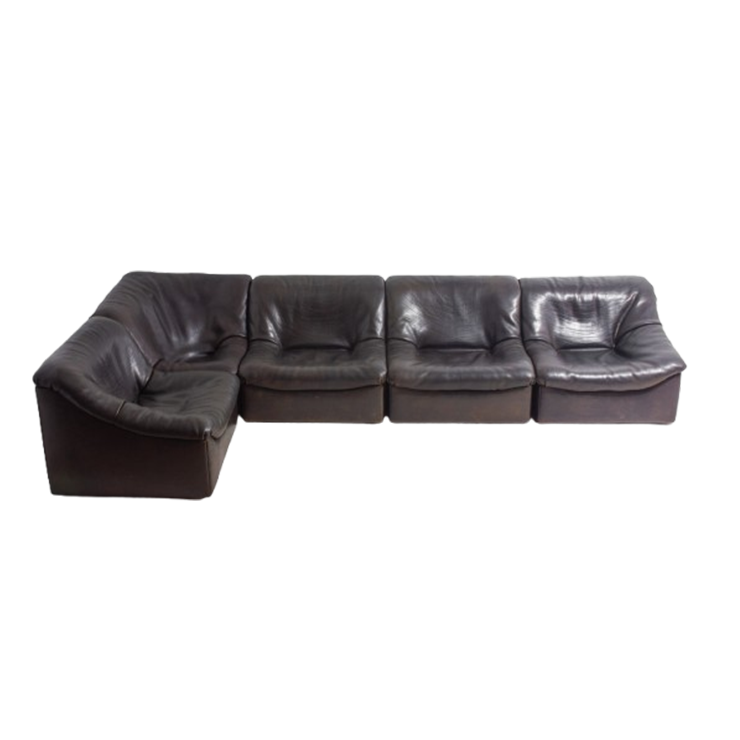 Modulaire Mid Century Lederen Bank Van De Sede (ds 46), Zwitserland 1970 image 1