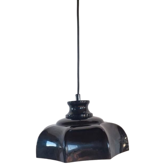 Vintage Metalen Vrieland Lamp Zwart. image 1