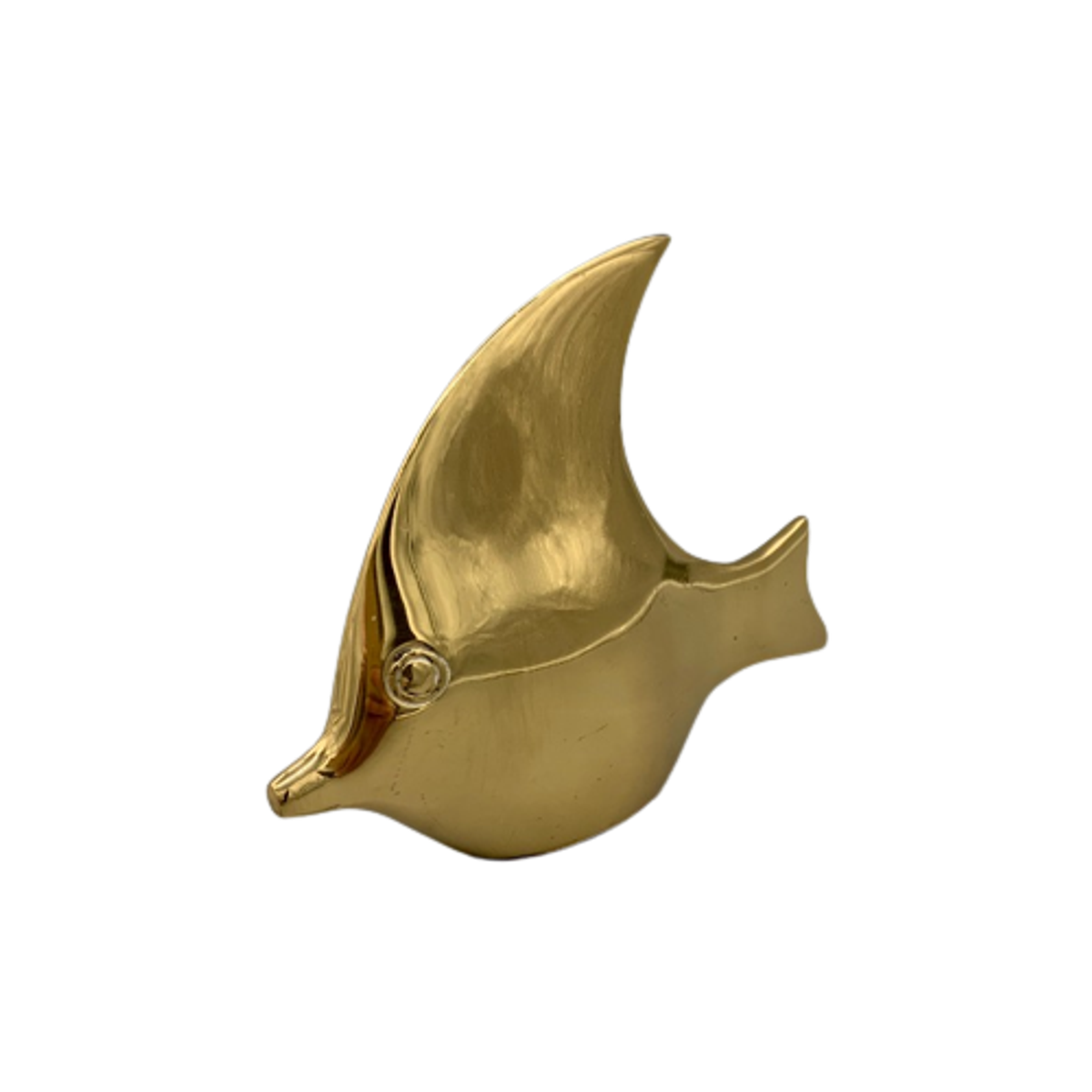 Mid Century Grote Messing Maanvis image 1