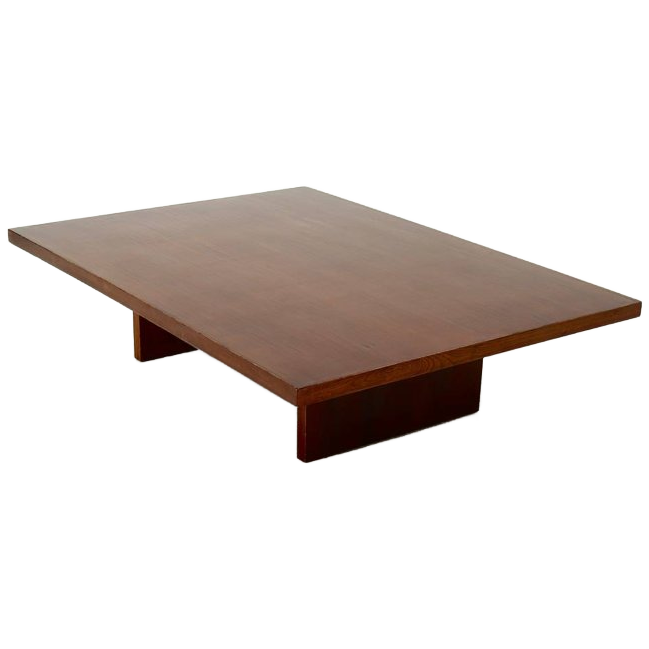 Large Bamboo And Wood Coffee Table By Axel Vervoordt 1980s image 1