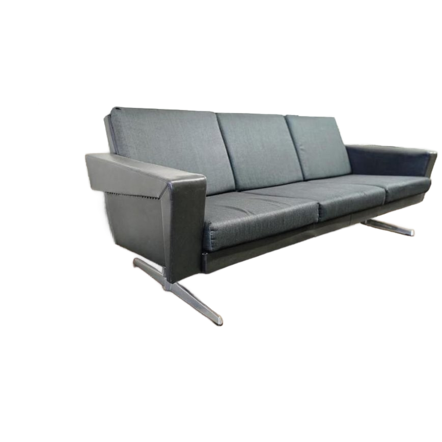 Vintage Jaren 70 Zetel / Canapé / Couch Met Chromen Frame image 1