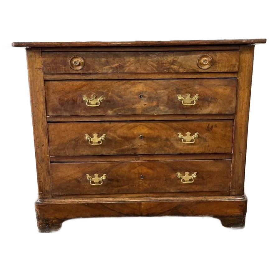 Vintage Houten Ladekast / Commode Met 'gouden' Handgrepen image 1