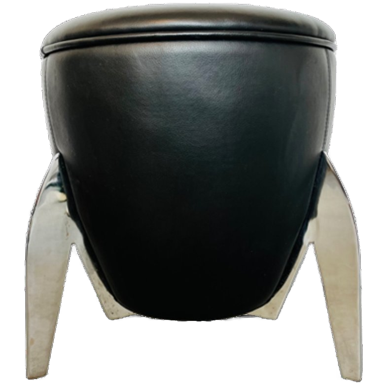 Leren Space Age Rocket Poef image 1