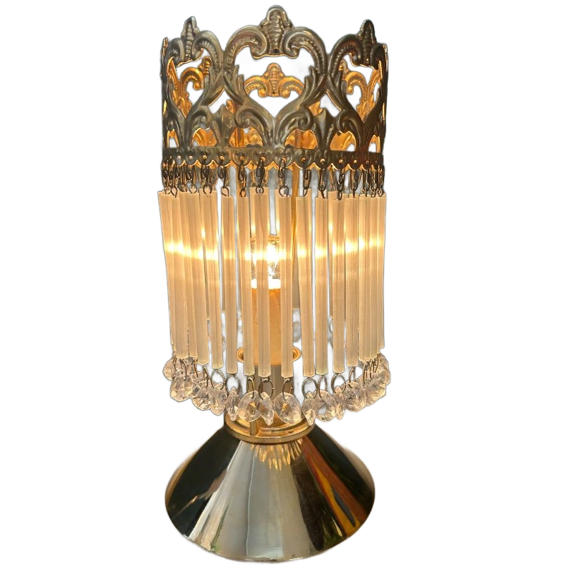 2 Beschikbaar Vintage Opaline Staafjes Tafellampen Kristal image 1