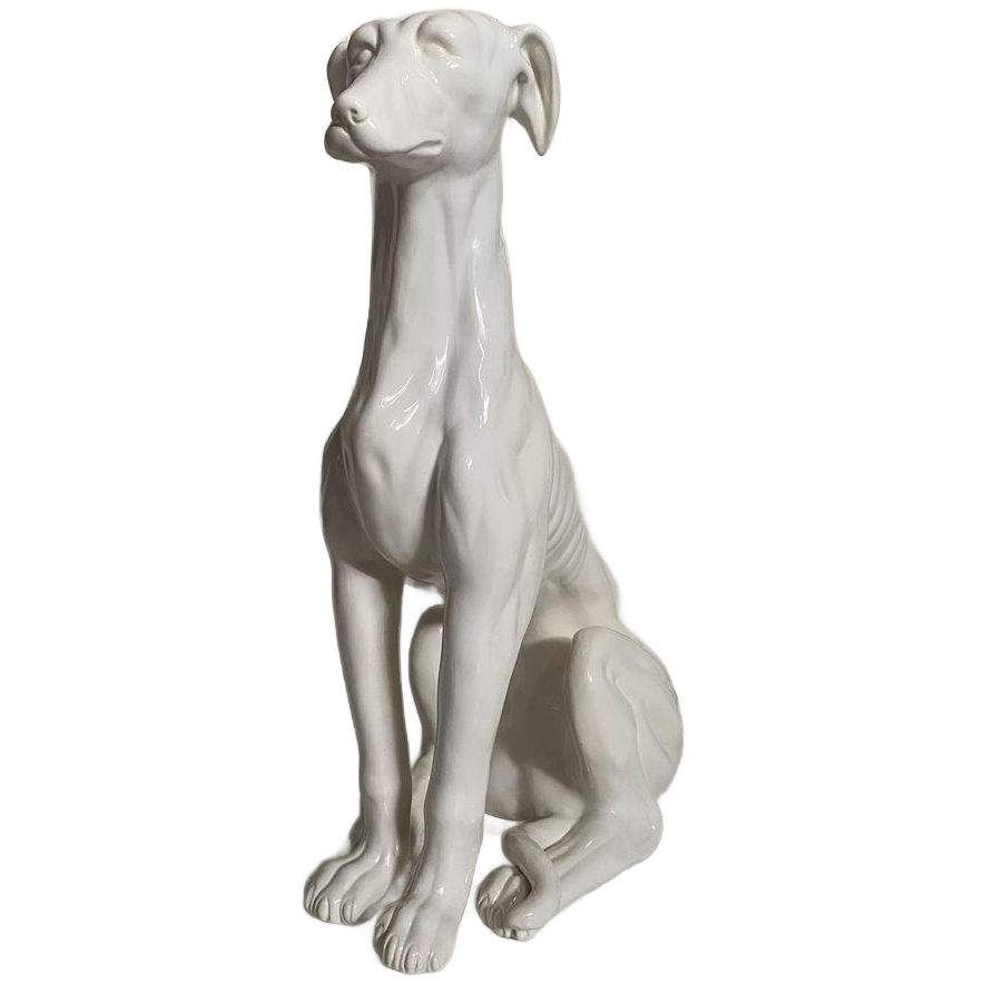 Italiaans Design Object: Greyhound, Keramiek, 74cm Hoog! image 1