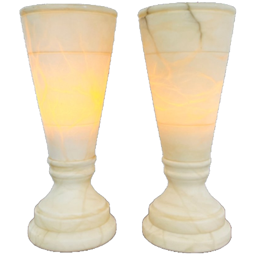 Set Vintage Albasten Lampen Spanje image 1