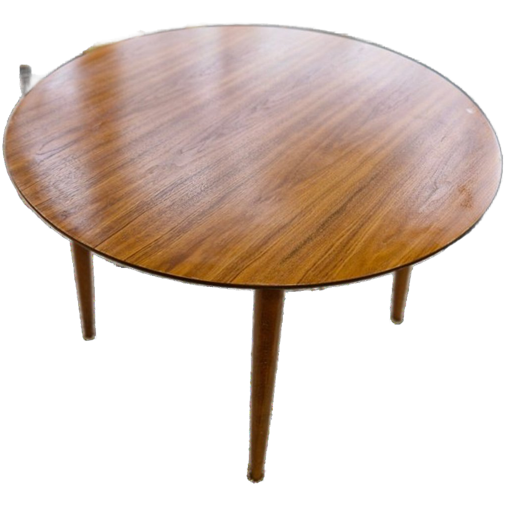 Vintage Coffee Table Rond Notenhout Opal Design image 1