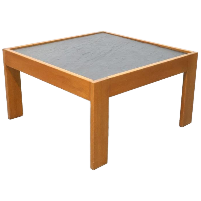 Vintage Salontafel | Leisteen | Eiken Frame image 1