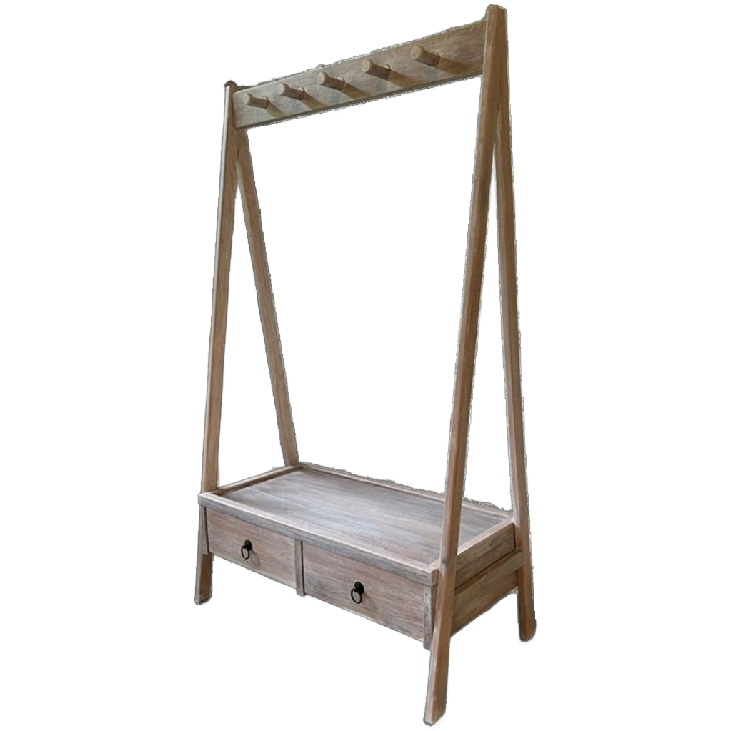 Eikenhouten Kledingrek image 1
