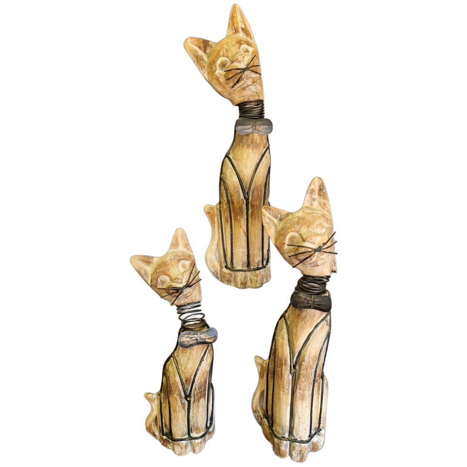 3 Houten Poezen image 1