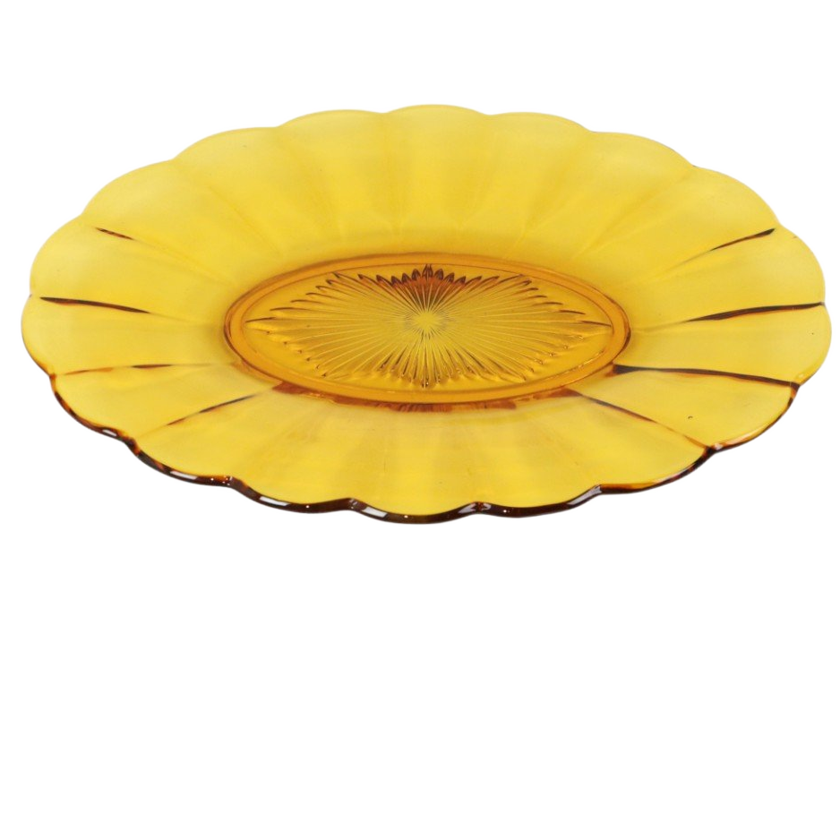 Val Saint Lambert Fruitschaal Amber Luxval Art Deco 1935 image 1