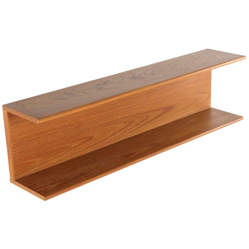 Deens Massief Teak Wandplank Vintage image 1