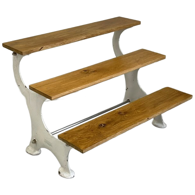 Antiek Parnall Trapje Etagere Plantenrek Sidetable Bankje image 1