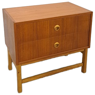 Klein Teak Ladekastje Uit Zweden image 1