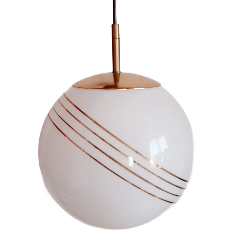 Vintage Bollamp Wit | Vintage Schoollamp | Lakro Lamp image 1