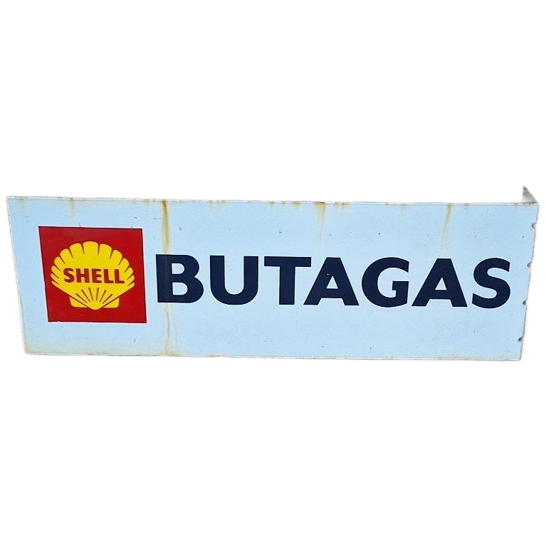 Dubbelzijdig Emaille Reclamebord Van Shell️⛽️ image 1