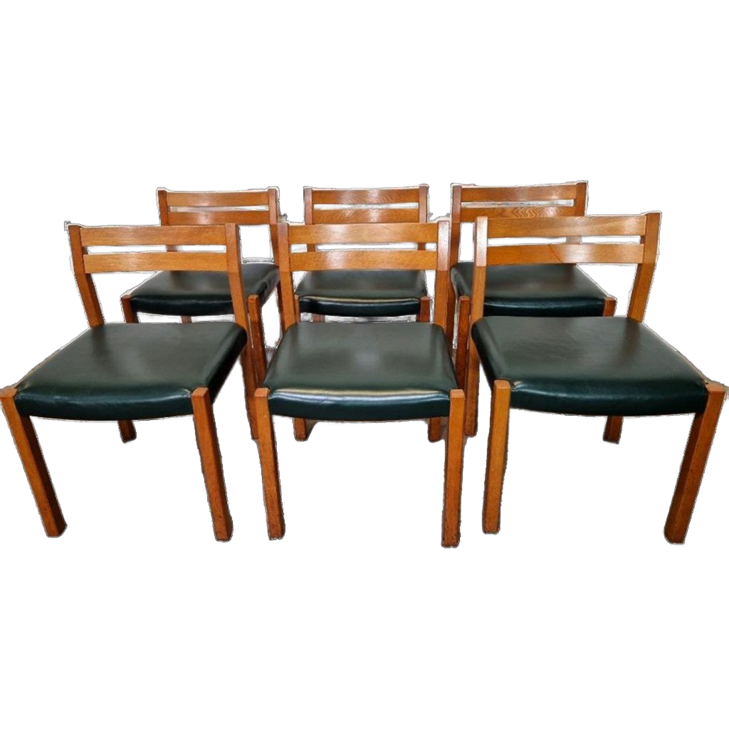 6 X Model 401 Eetkamerstoelen Van Jorgen Henrik Moller, Dene image 1