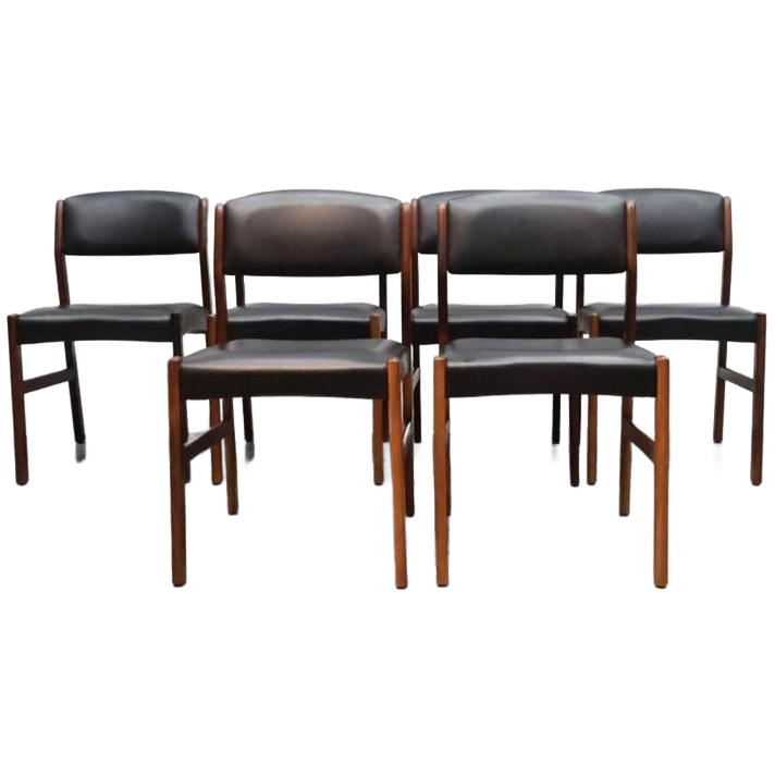 Vintage Eetkamerstoelen | Set Van 6 | Palissander image 1