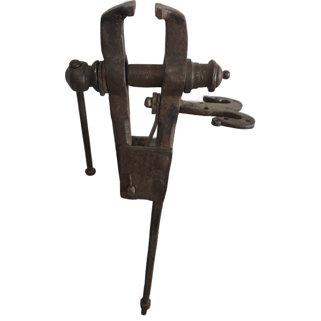 Antieke Bankschroef Met Lange Staart. image 1