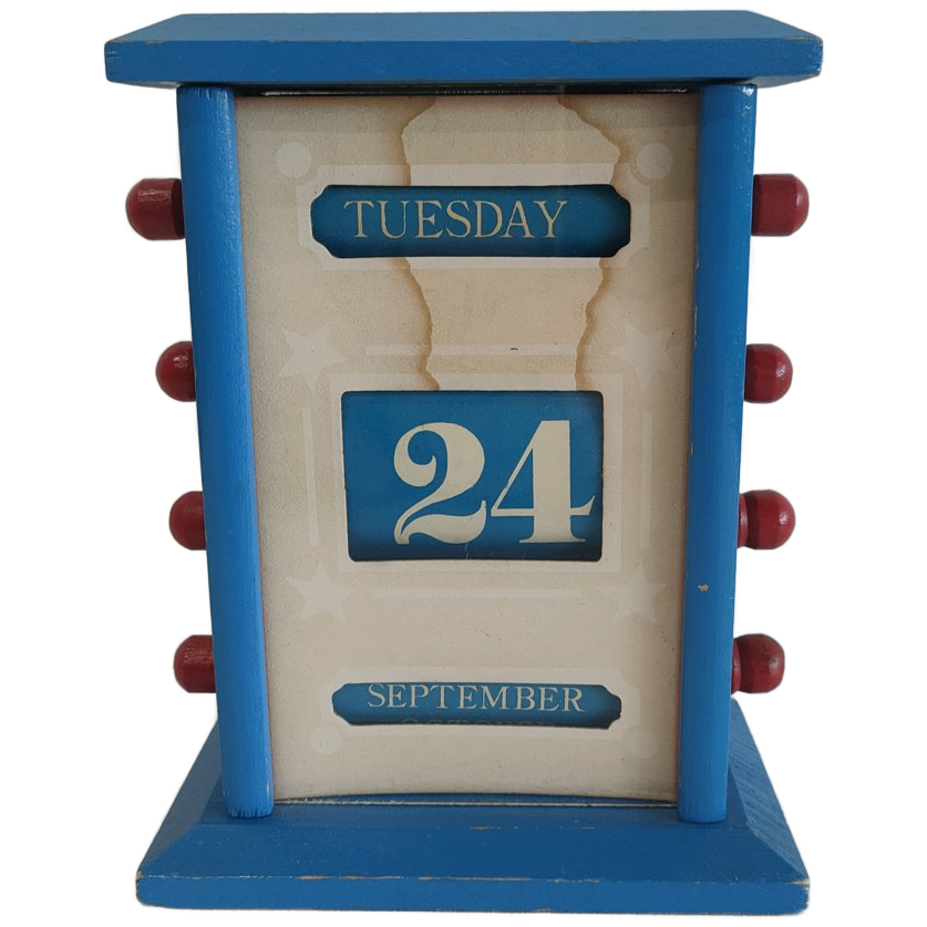 Eeuwigdurende Houten Tafel Kalender image 1