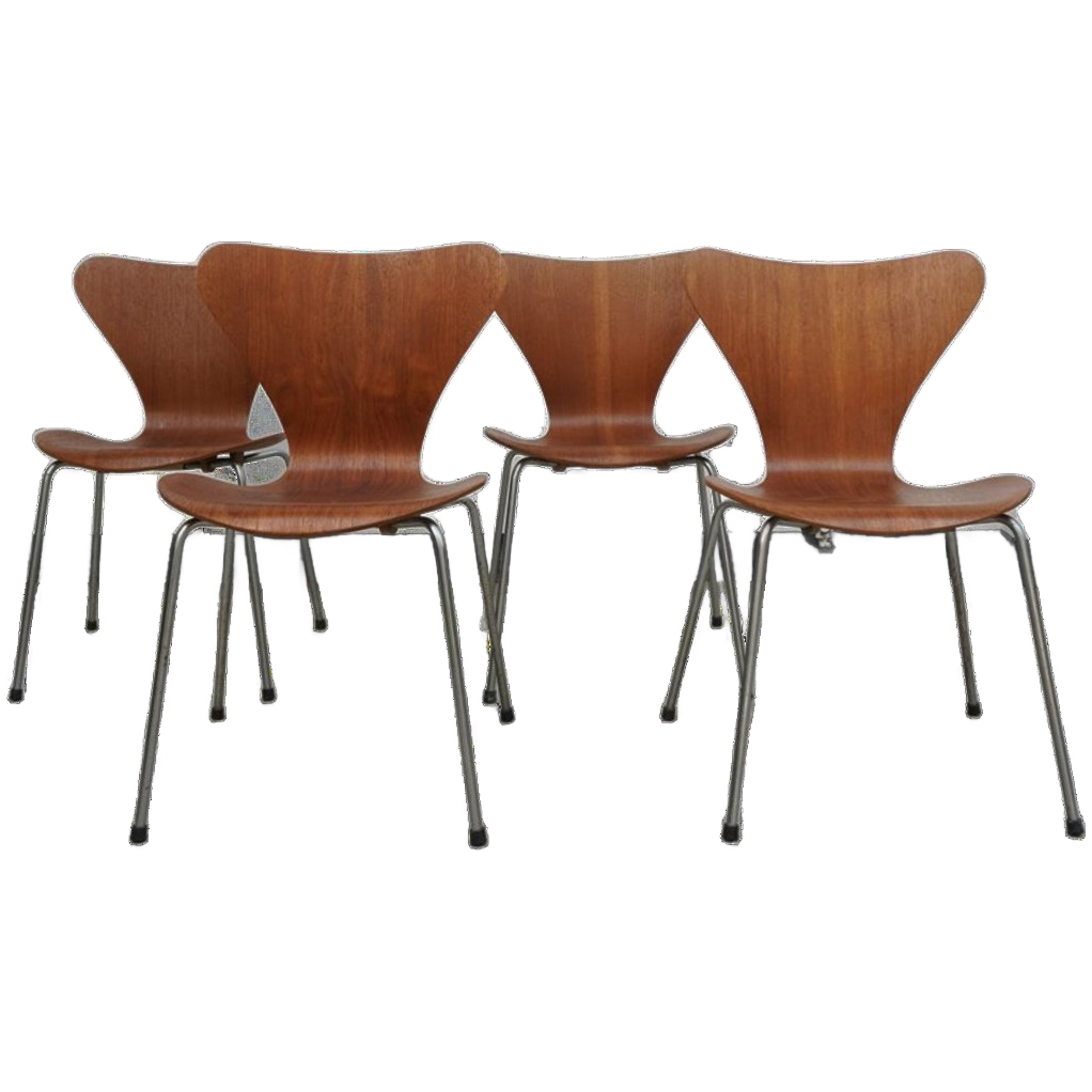 Chairs By Arne Jacobsen For Fritz Hansen Set Of 4, 1960s image 1
