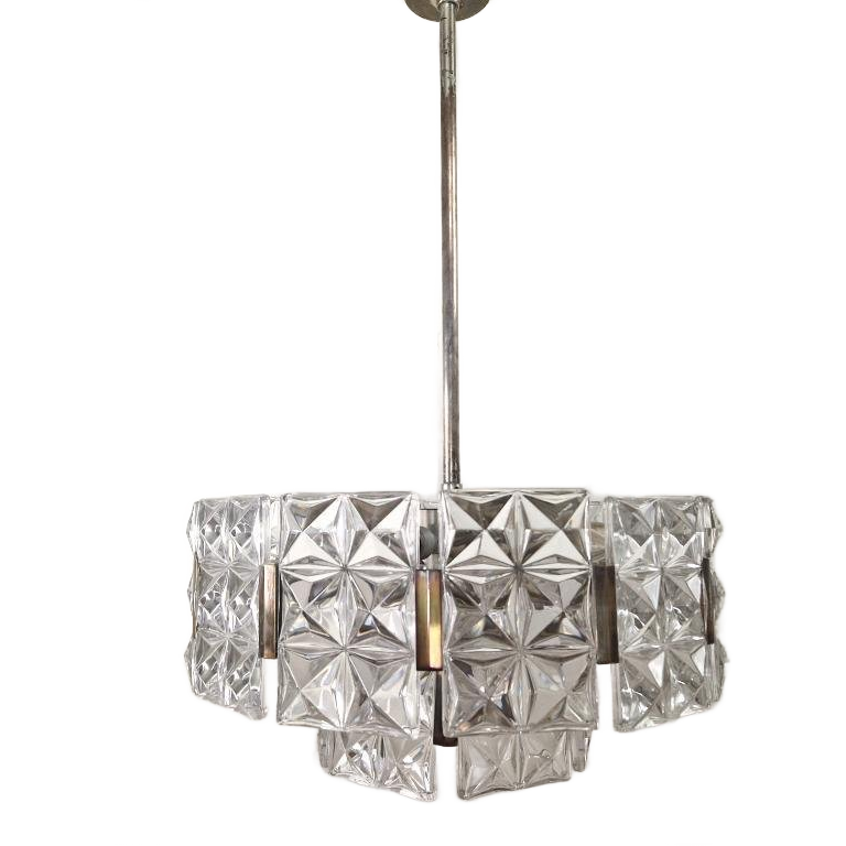 Vintage Hillebrand Kroonluchter Kristal, 1960S image 1