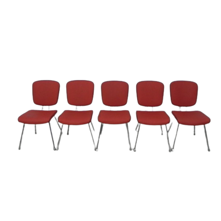 Set Van 5 Vintage Eettafel Stoelen, Diner Style image 1