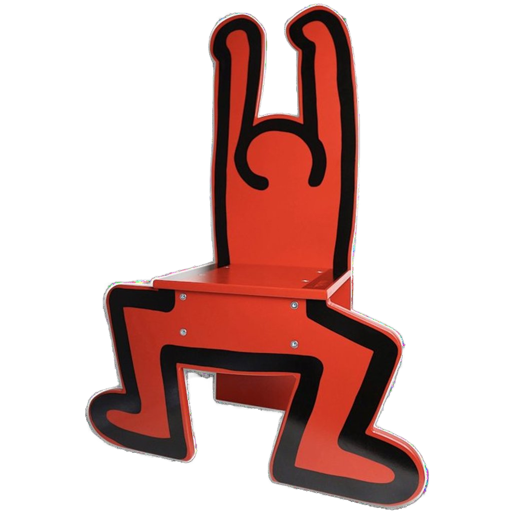 Keith Haring Kinderstoel / Decoratief Object Rood (nieuw!) image 1