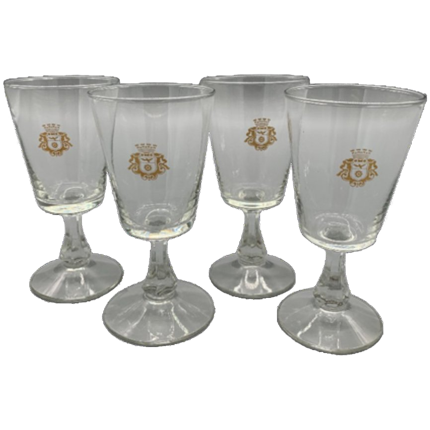 Set Voetglaasjes Met Goudkleurig Wapen 4 Stuks image 1