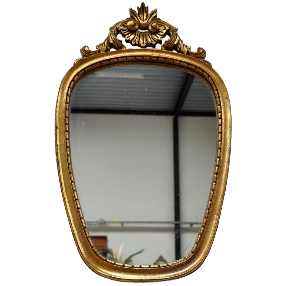 Vintage Brocante Rococo Barok Goudkleurige Spiegel Schouwspiegel 312 image 1