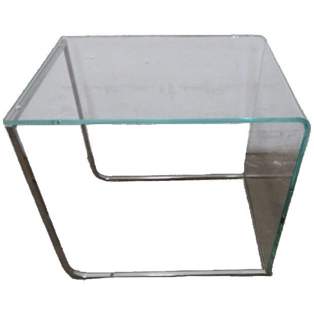 Vintage Glazen Bijzettafel image 1