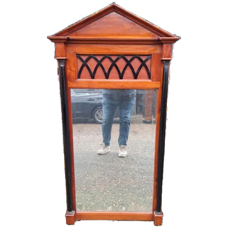 Klassieke Empire Stijl Spiegel Afm. 66 En 127cm Hoog. image 1