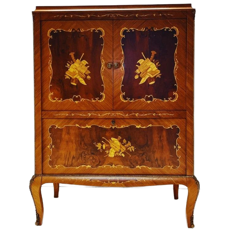 Vintage Marqueterie Kast image 1